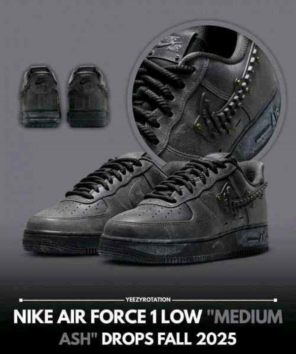 Nike AirForce 1 Low Medium Ash Black 439