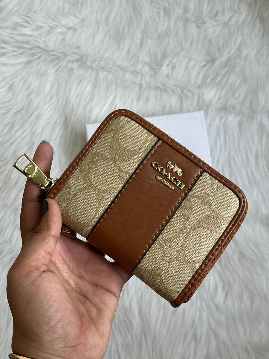 Coach 111 Wheat Mini Wallet With Original Box