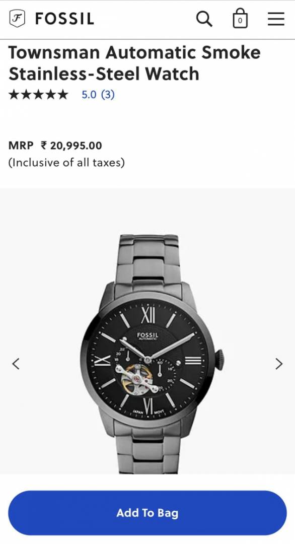Fossil Townsman automatic smoke