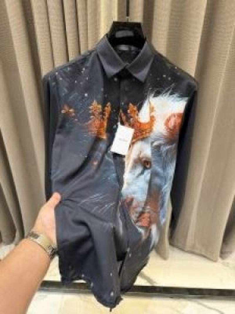 Balmain Imported Printed Premium Shirt Blackk