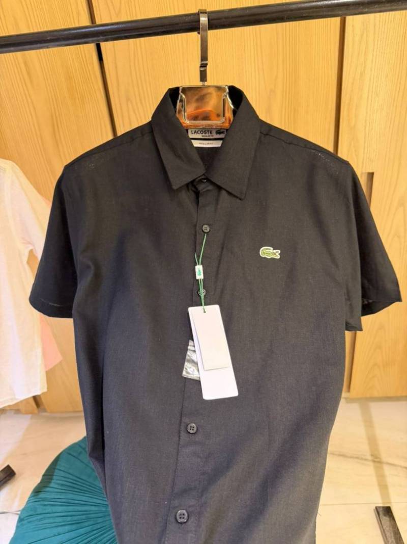 Lacoste IMPORTED STORE ARTICLE linen fabric SHIRT