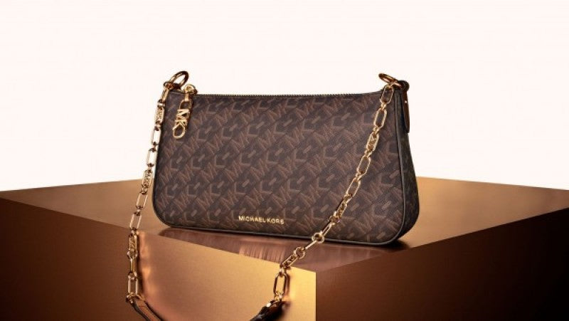 Michael Kors_MK Empire Signature Shoulder Bag With Dust Bag (Brown - 765)