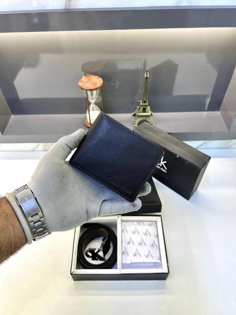 Ck_Calvin Brown Wallet & Belt Combo Fa 397