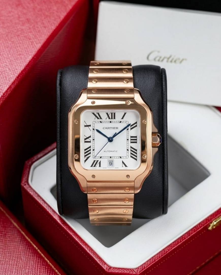 Cartier_er Santos automatic copper white