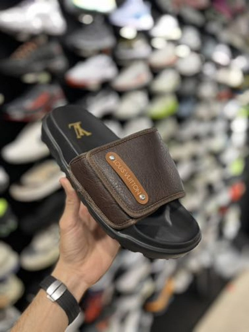 Louis Vuitton Brown Slide