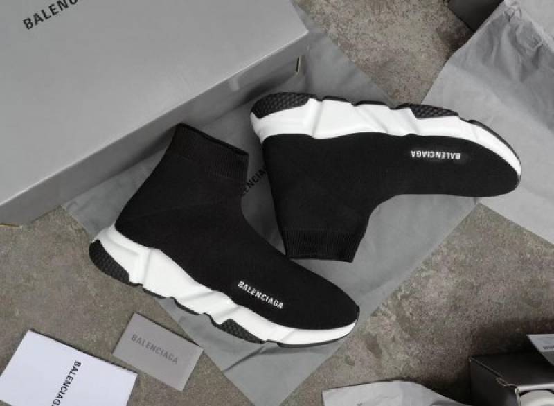Balenciaggaa Speed Trainer Black White Plain Box sale