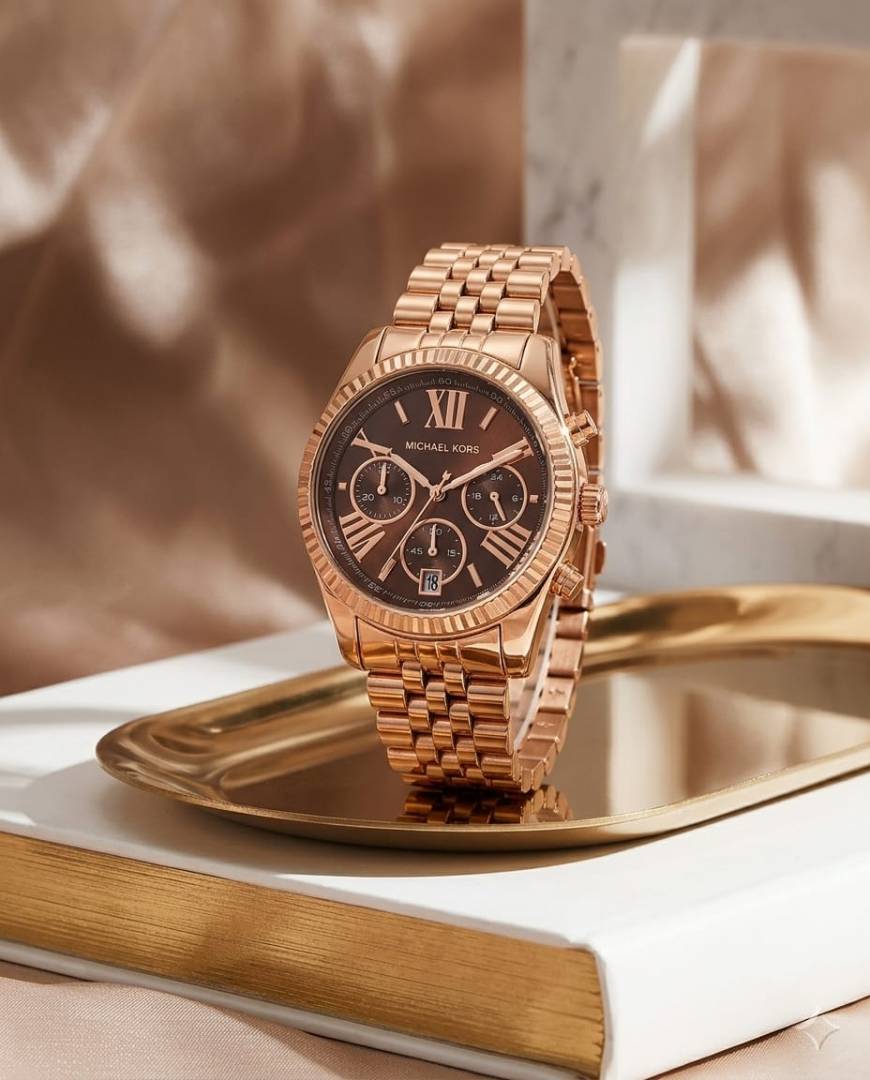 Michael Kors Lexington Chronograph Copper-Brown