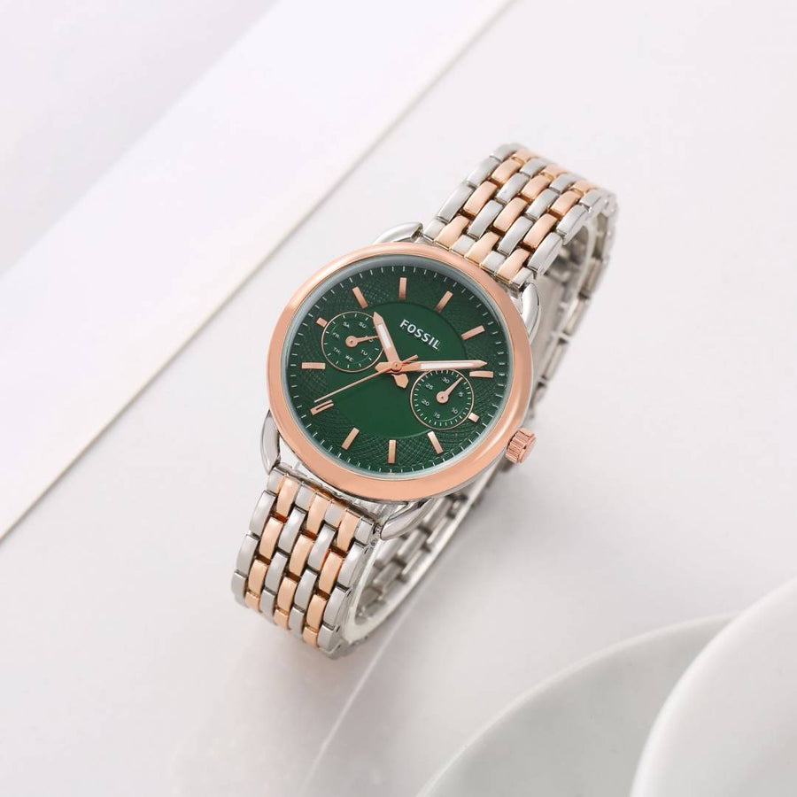 Fossil tailor multifunction 2 Tone Copper- Green