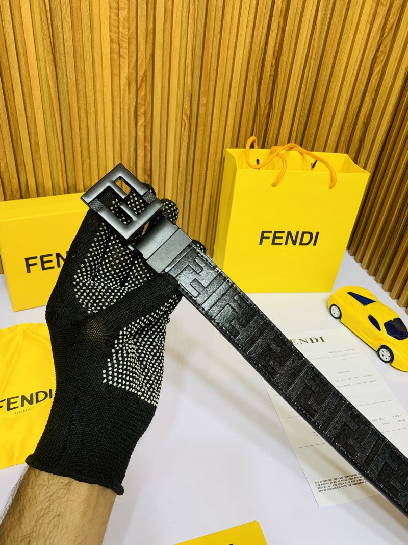 21 FENDY FULL BLACK PRINTED PREMIUM QUALITY BELT FULL KIT