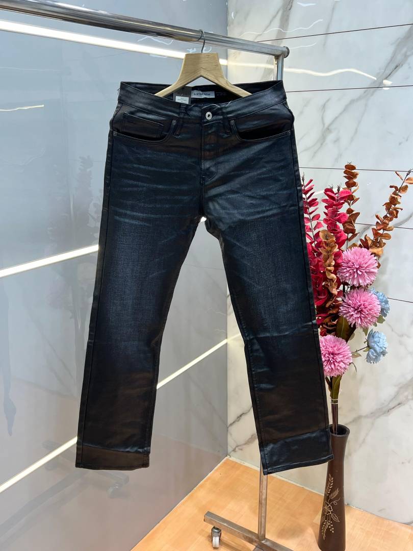 G-staar Black Straight Fit Premium Imported Stretchable Denim with Embroidered Work 3840