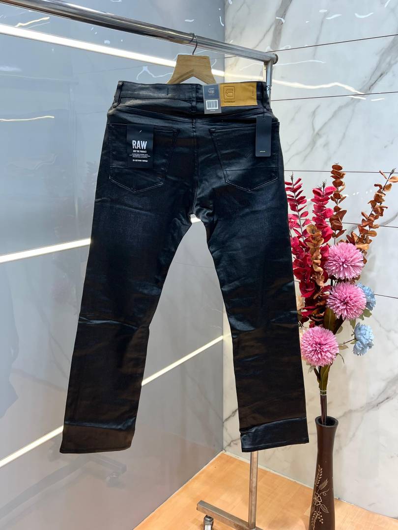 G-staar Black Straight Fit Premium Imported Stretchable Denim with Embroidered Work 3840