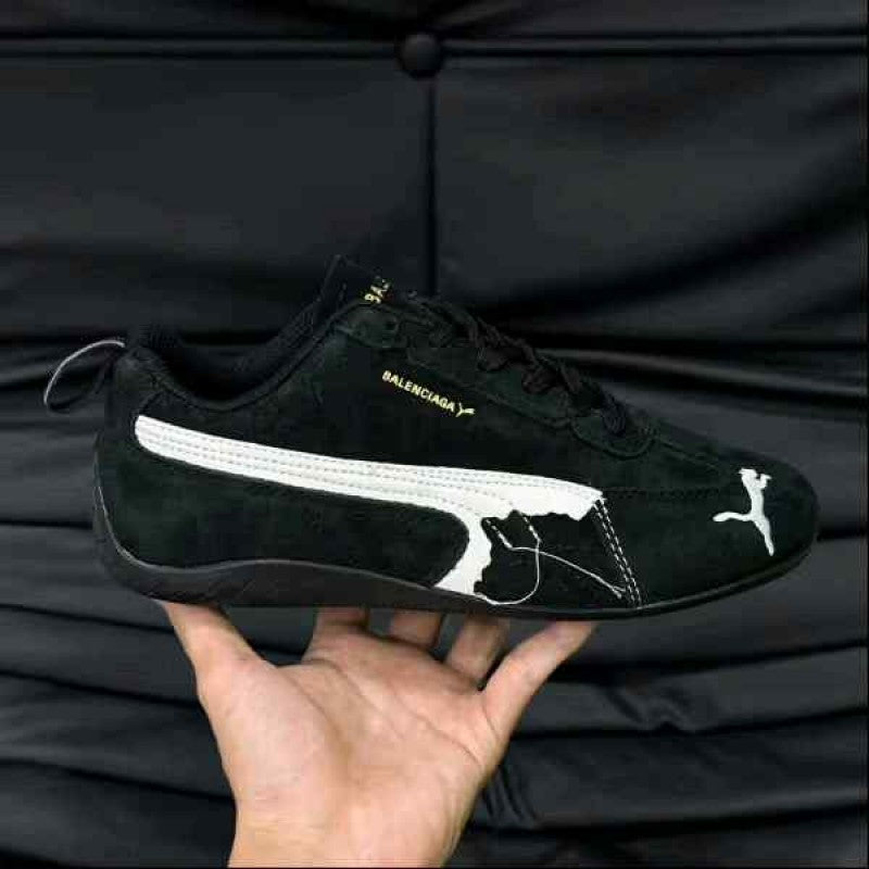 Pummaa. x Balenciaga Speedcat Suede Distressed BLACK