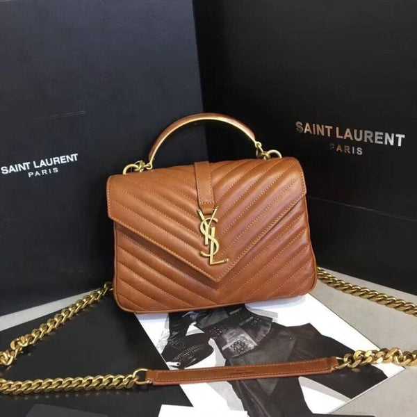 Ysl Collage Black-Silver Medium Shoulder Bag With Original Box & Dust Cover