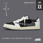 Nike AIR JORDAN 1 LOW X TRAVIS SCOTT GREY FOG