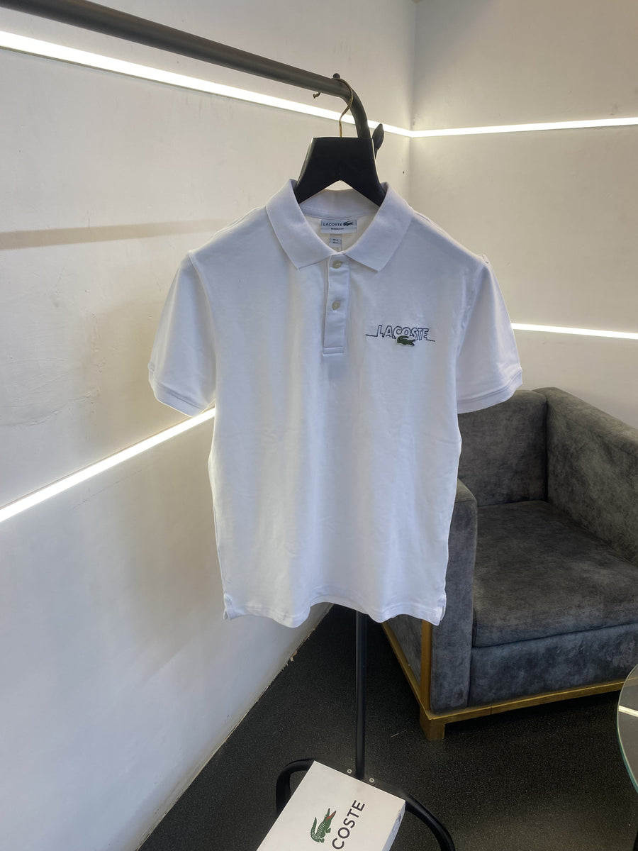 Lacoste imported box pack polo tshirt white sale