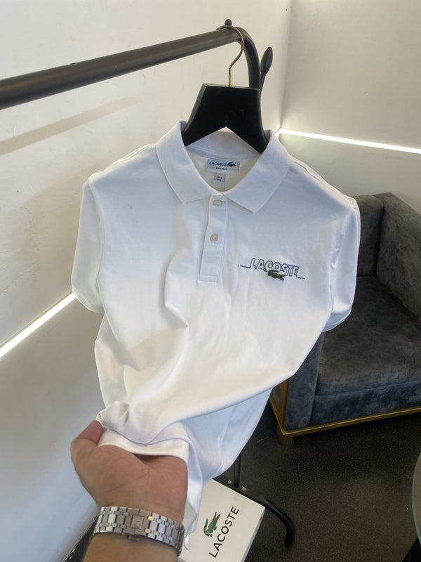 Lacoste imported box pack polo tshirt white sale
