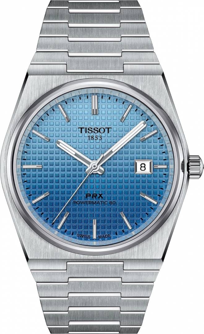 Tissot 1853 Prx Automatic Top Quality silver dual blue