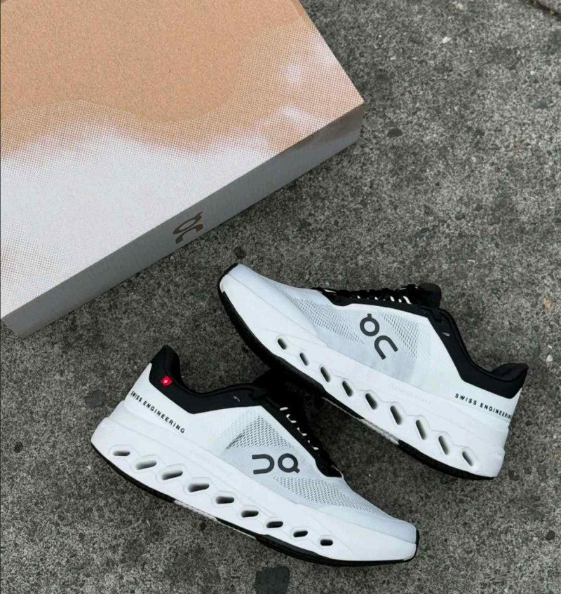 On Cloud Surfer Next White Black