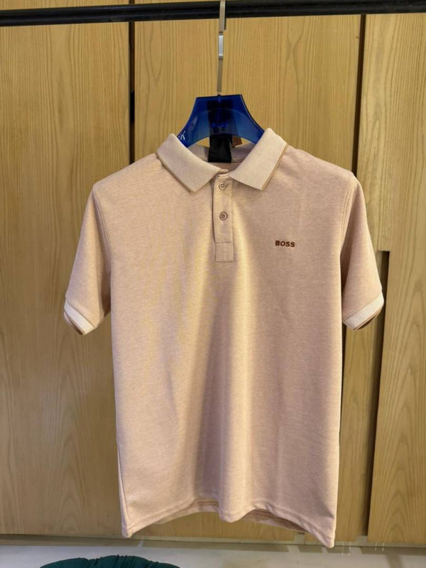 BOSS IMPORTED STORE ARTICLE POLO T-SHIRT BOX PACK LIGHT PINK