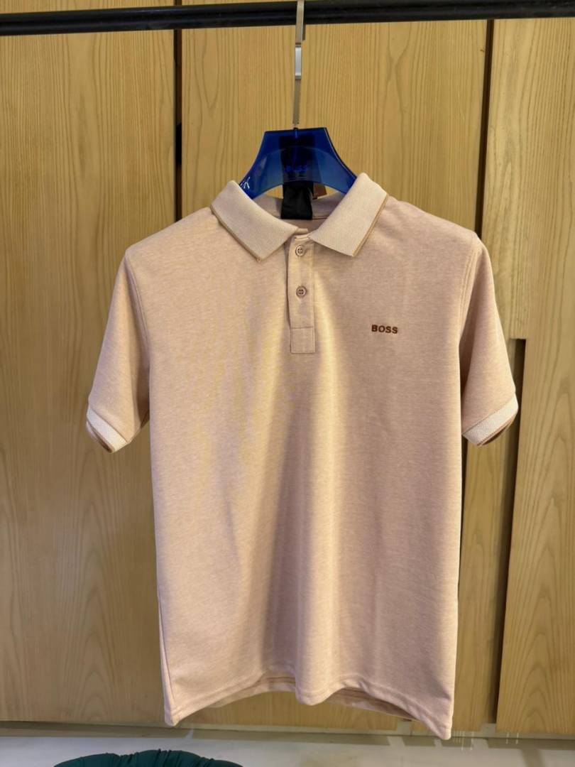 BOSS IMPORTED STORE ARTICLE POLO T-SHIRT BOX PACK LIGHT PINK
