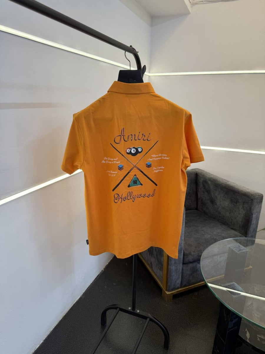Amiri turkish imported front and back print tshirt orange sale