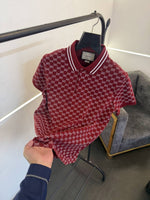 Gucci GG monogram imported polo tshirt maroon