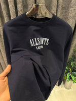 ALLSAINTS IMPORTED STORE ARTICLE SWEATSHIRT NAVY BLUE