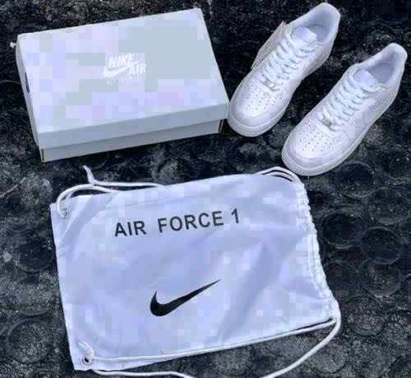 Nike Airforce 1 white pure leather heavy quality Womens 940