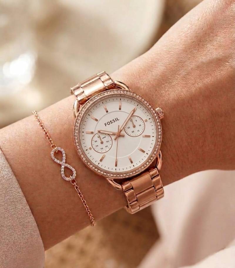 Fossil Tailor Copper-White