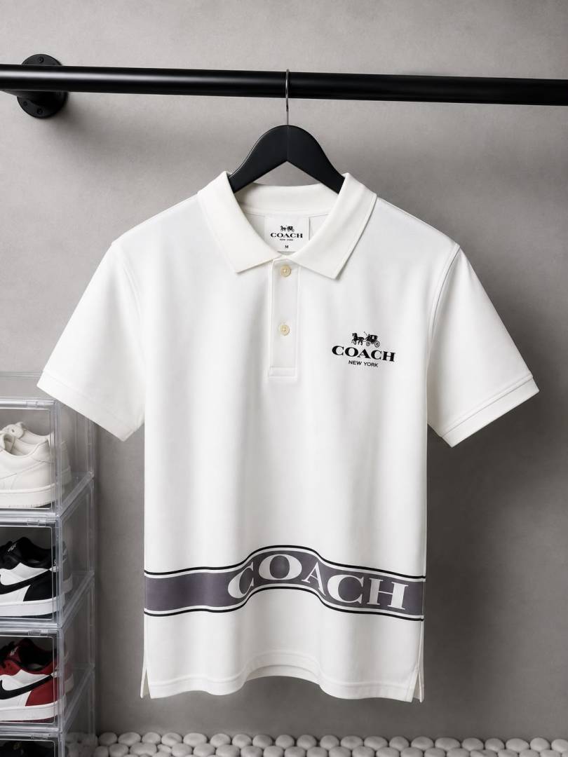 Coach Premium Polo T shirt with OG box packaging 1818