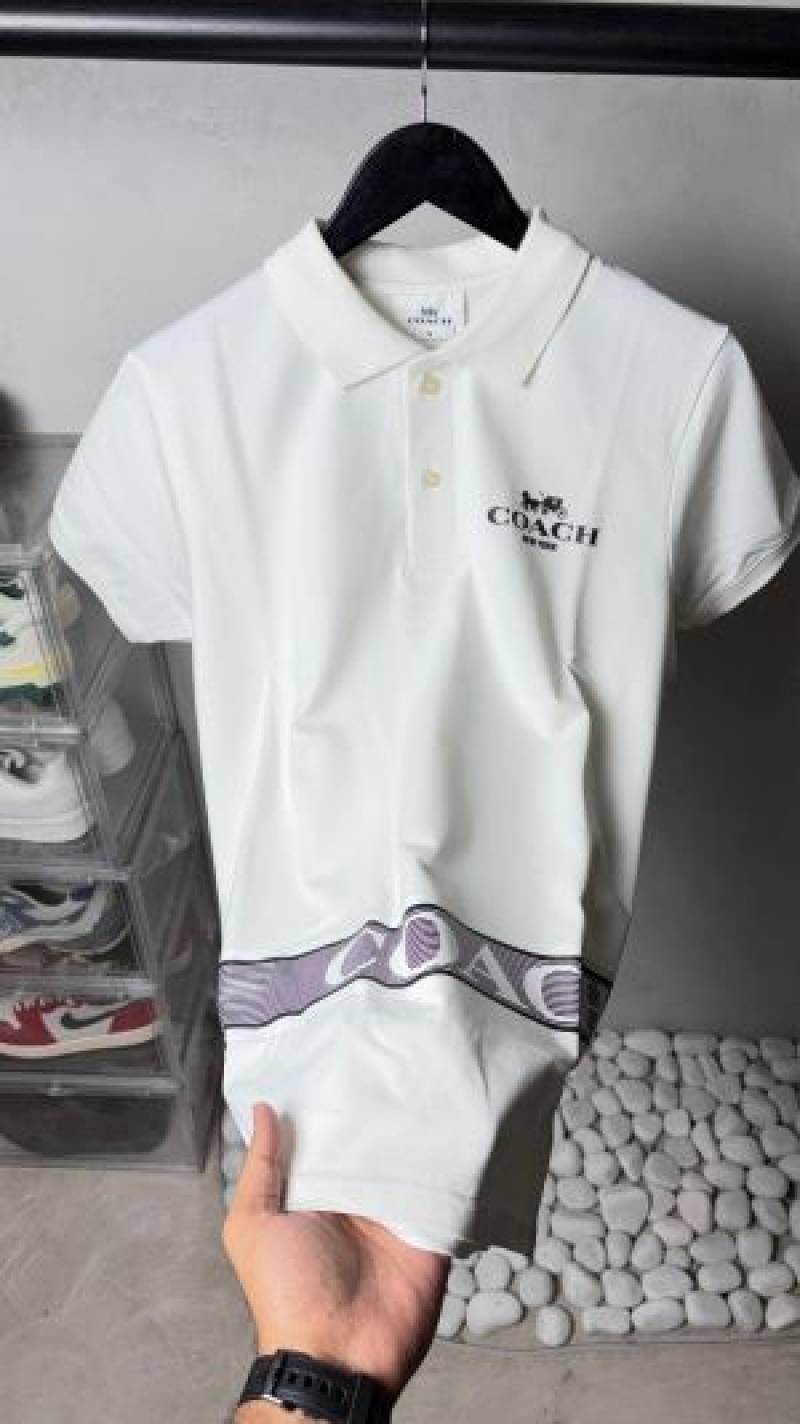 Coach Premium Polo T shirt with OG box packaging 1818