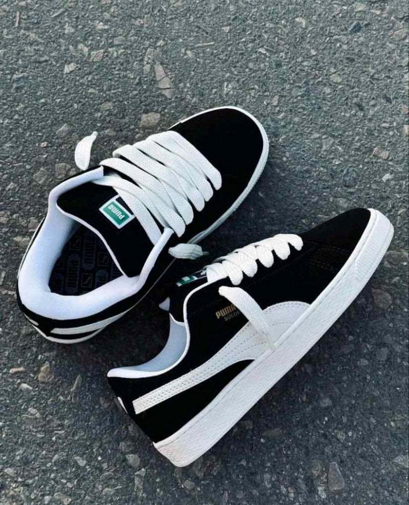 Puma suede Xl white black