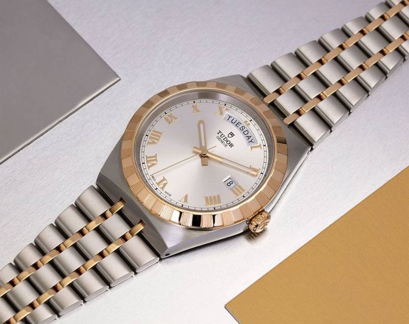 Tudor Royal Automatic 2 ton gold gray Roman ank