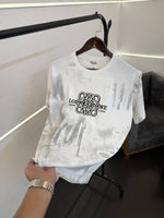 Loew e acid wash turkey imported round neck tshirt white