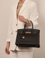 Hermes Birkin Signature Togo Handbag With Dust Bag (Black - 451)
