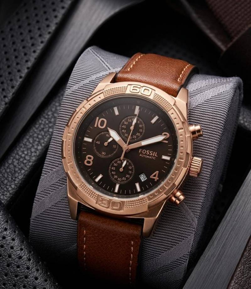 Fossil Bronson Chronograph Luggage Leather