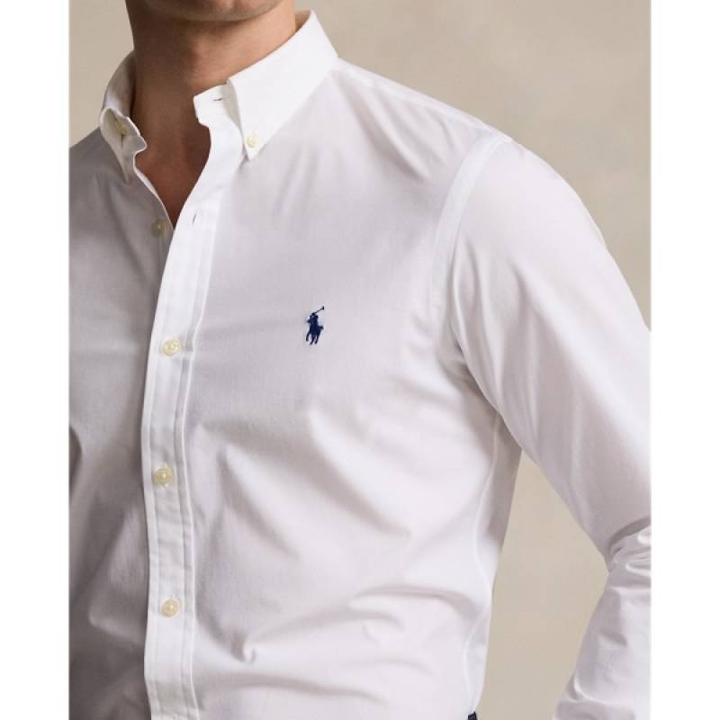 Ralph Lauren Chest Logo Full Sleeves Shirt White