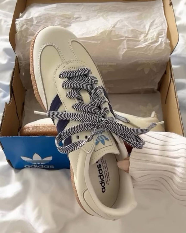 Adidas Samba White Blue Leather