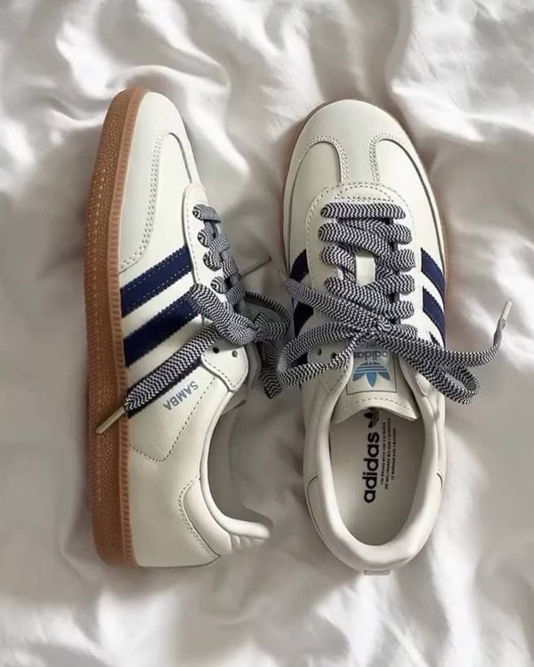 Adidas Samba White Blue Leather