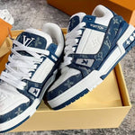 Louis Vuitton trainer denim blue with all accessories