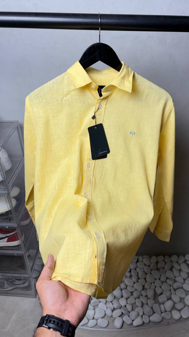 Armani Exchang e AX Premium Linen Shirts 2432.
