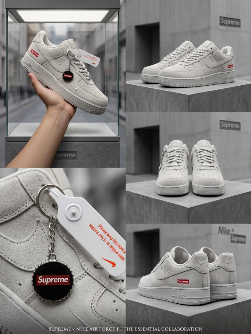 Nike AIRFORCE 1 LOW X SUPREME BEIGE SUEDE