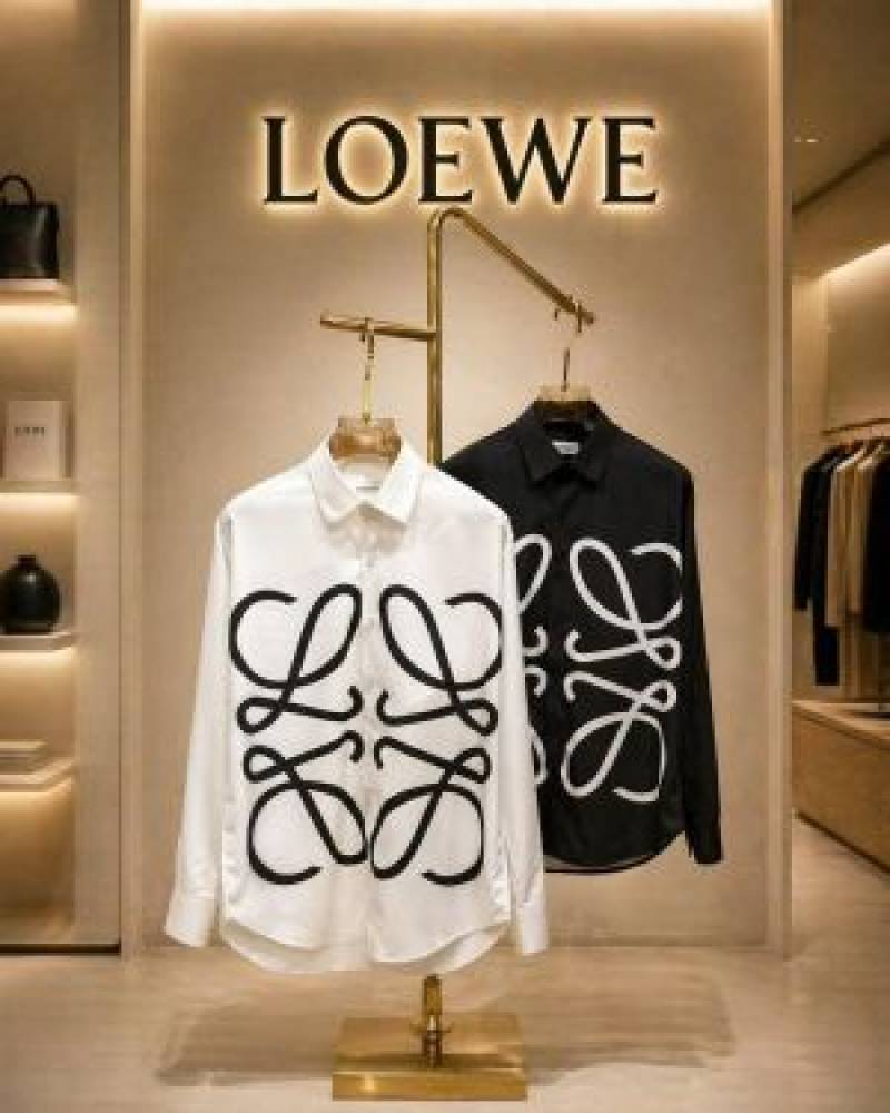 Loewe Full Monogram Full Sleeves Shirt White