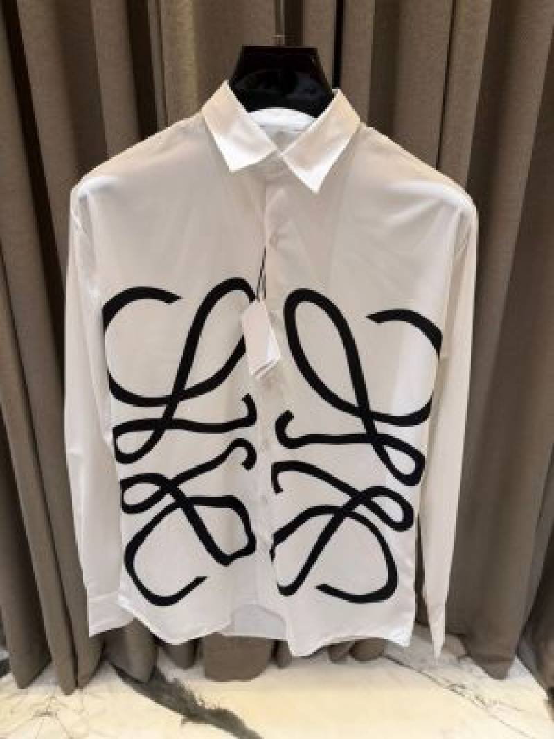 Loewe Full Monogram Full Sleeves Shirt White