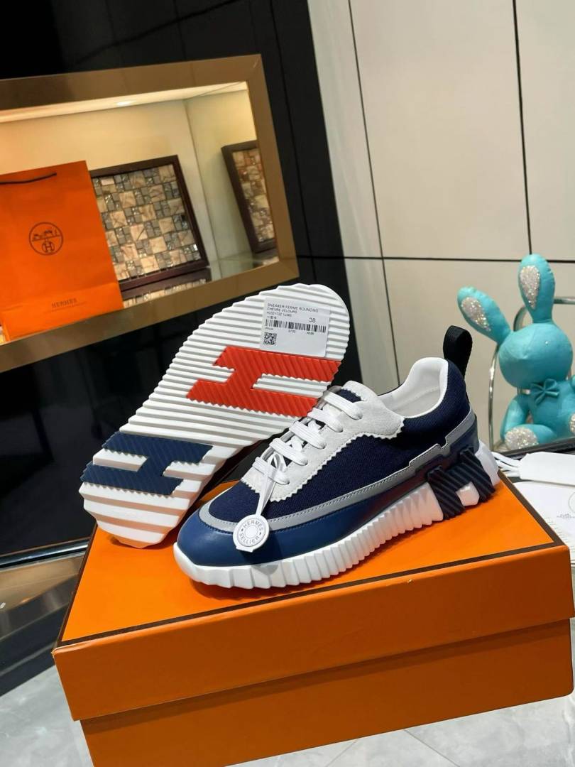 Hermes BOUNCING SNEAKER NAVY WHITE UA QUALITY