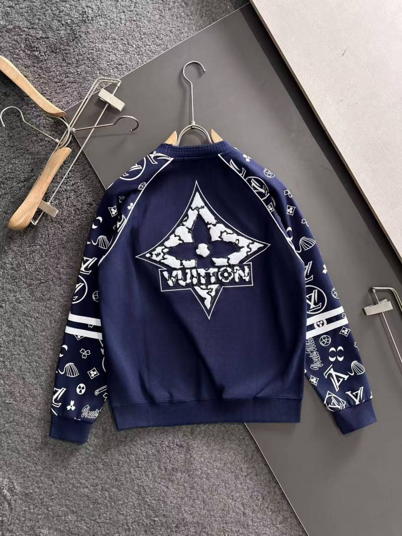 v-uitton imported sweatshirt store article navy blue