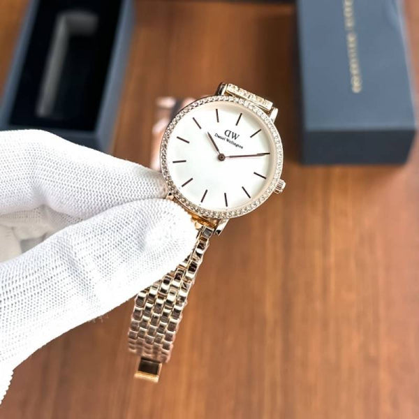 daniel wellington Rosegold white