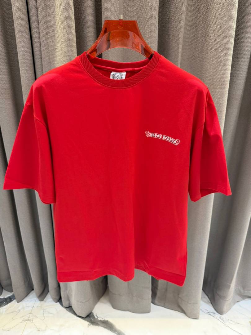 Chrome Heart Round Neck T-shirt Red