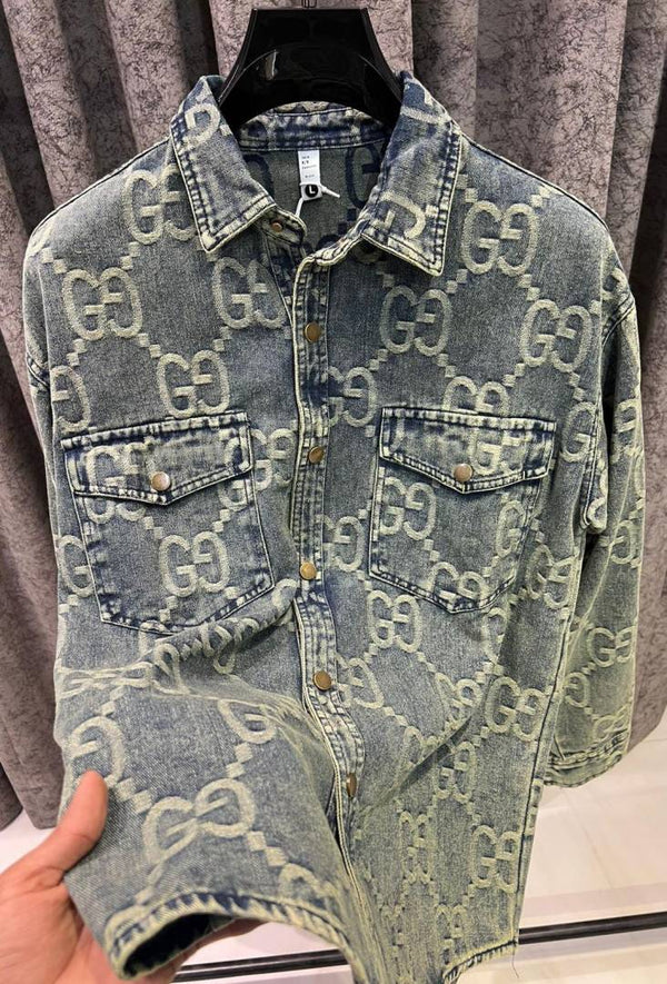 Gucci IMPORTED STORE ARTICLE DENIM SHIRT