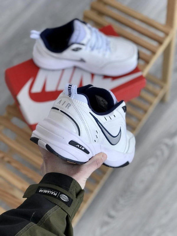 Nike Air Monarch IV White Metallic Silver 149